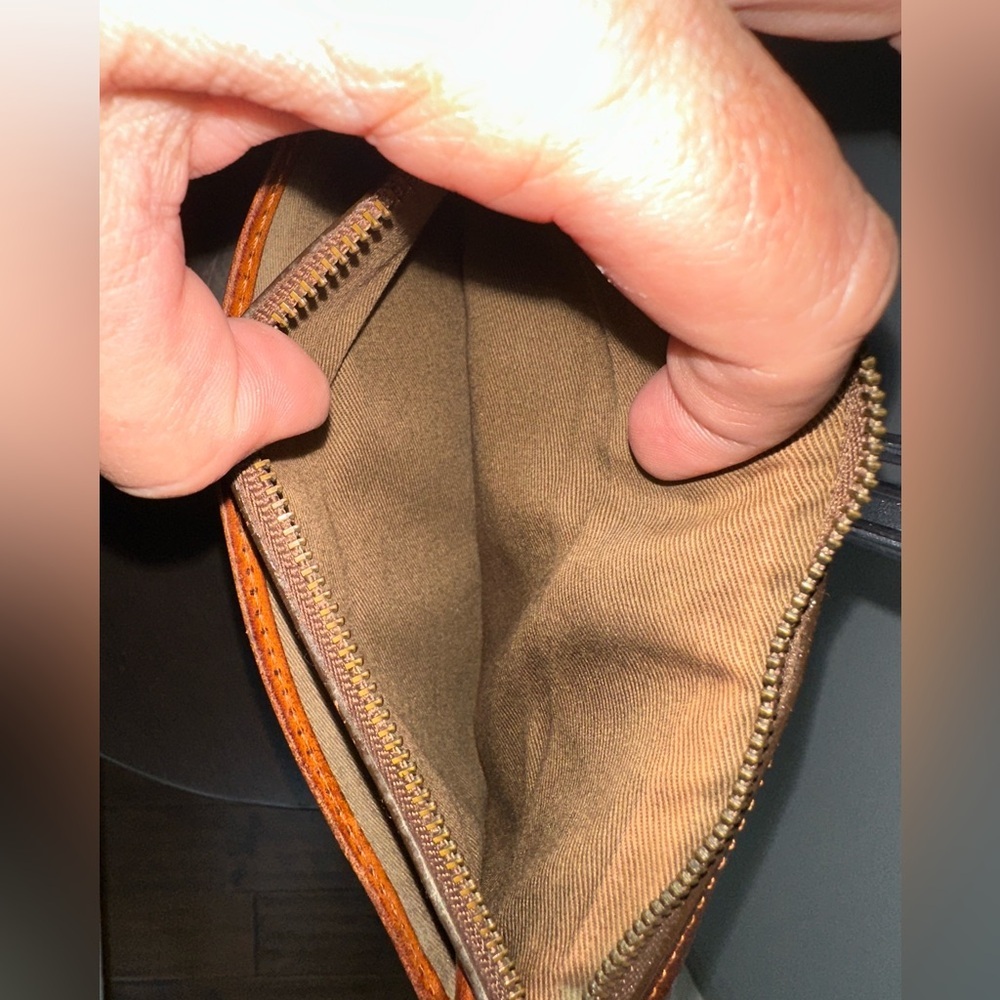 Dakota Leather Long Wallet – Brown / Burnt Orange - Picture 15 of 15